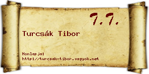 Turcsák Tibor névjegykártya