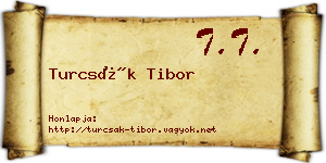 Turcsák Tibor névjegykártya